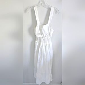 Caralynmirand The Drop white pinafore dress NWT midi